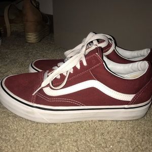 Maroon vans worn once!